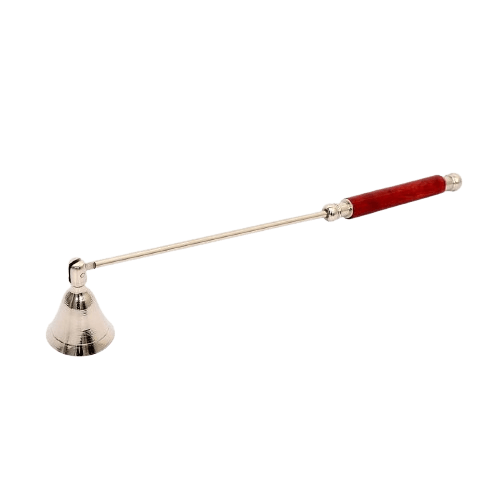 BRASS & WOOD CANDLE SUNFFER (SILVER)